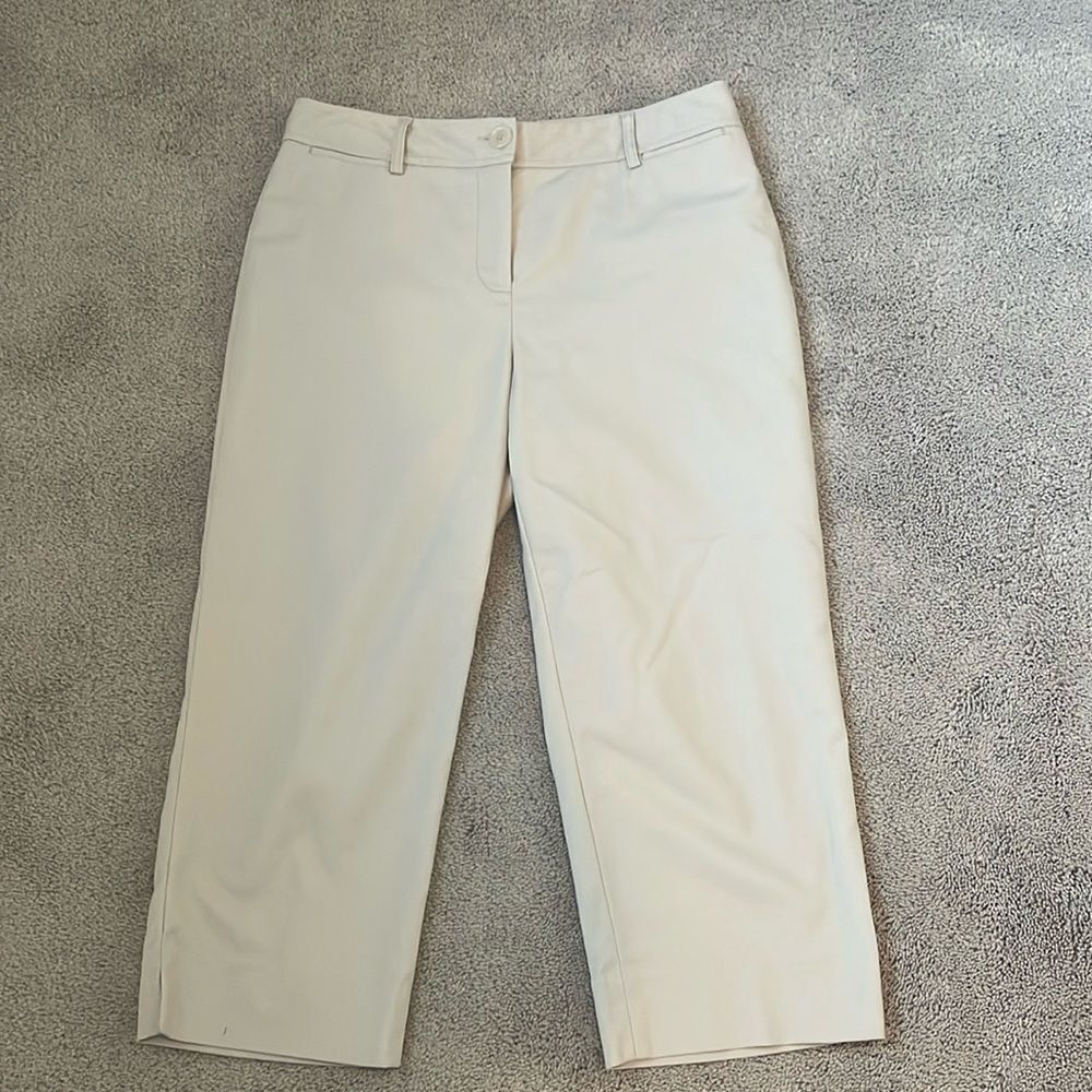 Rafaella Crop Pants Cream Size 6P